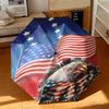 1pc The majestic American bald eagle Umbrella Portable Folding Umbrella Iron Frame Hole Bone Structure Outdoor Home Umbrella