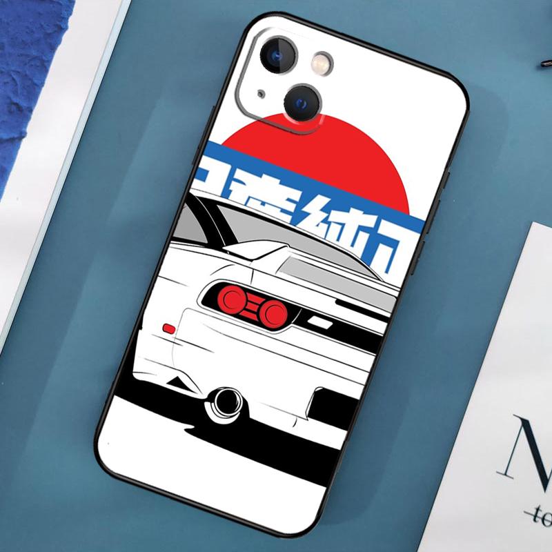Sports Car JDM Drift Phone Case For iPhone 15 13 12 11 14 Pro Max Mini X XR XS MAX SE 2020 7 8 Plus Back Cover