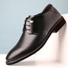 Fashion Men Formal Shoes 2024 Summer Breathable Fashoin Men's Leather Dress Shoes Office Business Shoes for Men Father Flats