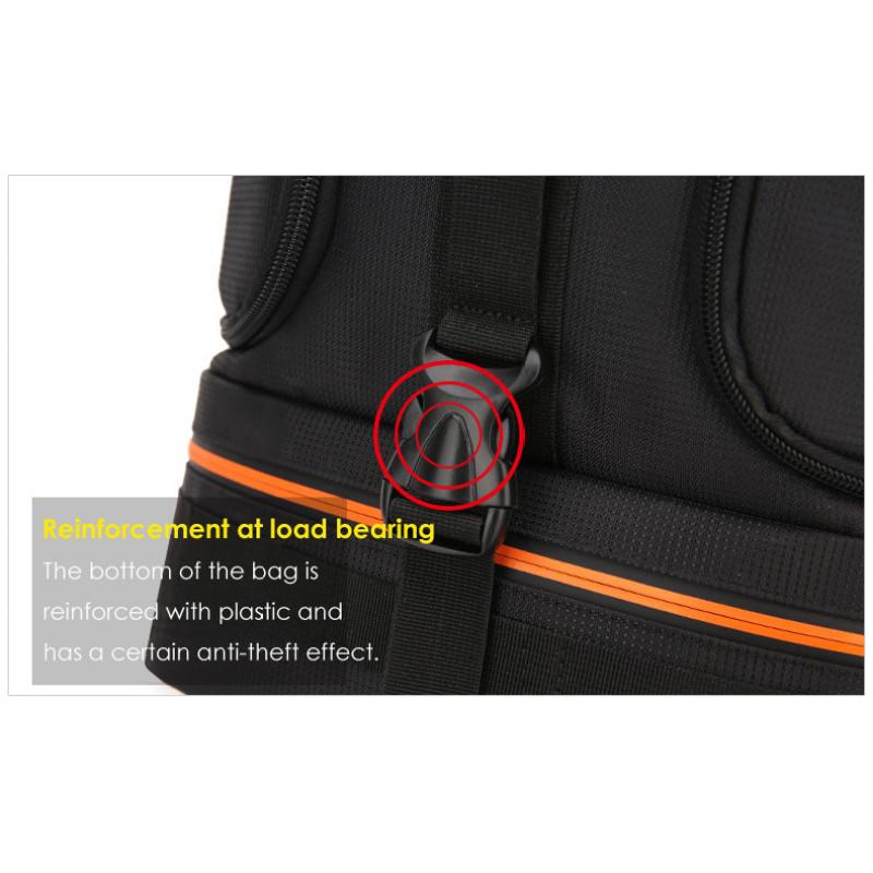 JINNUOLANG Professional Digital SLR Camera Backpack Large Photography Bag Tripod Holder Waterproof Rain Cover Outdoor Hiking