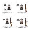 NEW N641 N642 N643 Soldier of the Second World War MOC Action Figure Sword Moc Model Kids Mini Building Blocks Toys Gift  N644