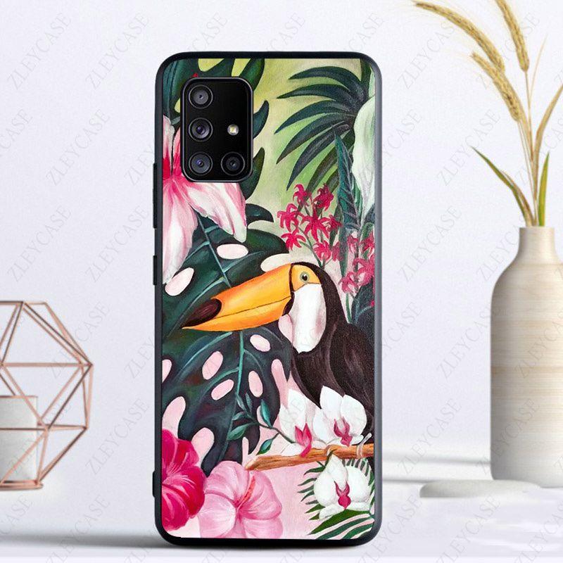Чехол для телефона с изображением животных тропического леса Тукан для Samsung A13 A53 A11 A12 A32 A22 A52 A10S A41 A42 A33 A20E A30S A40 A51 A71