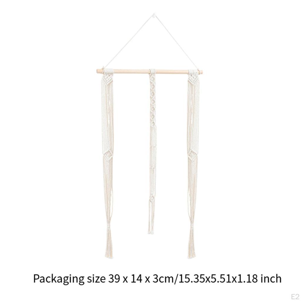 Hand Woven Macrame Wall Hat Hanger Cowboy Organizer Multipurpose for Wide Brim Hats Bohemian