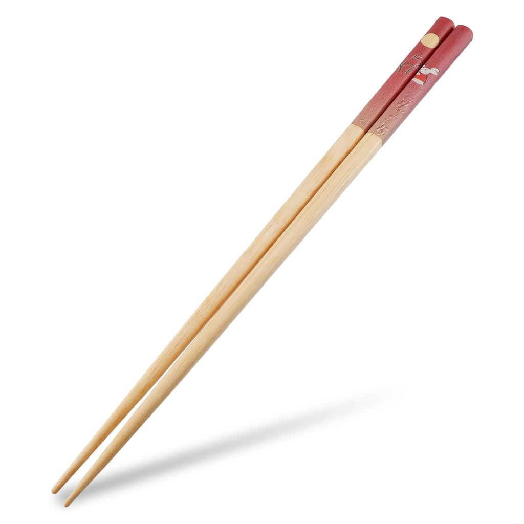 Morikuru rabbit and dumpling approximately adult natural Red (Morikuru) Japanese-made chopsticks, design, 22.5cm, size, wood, TK03-35