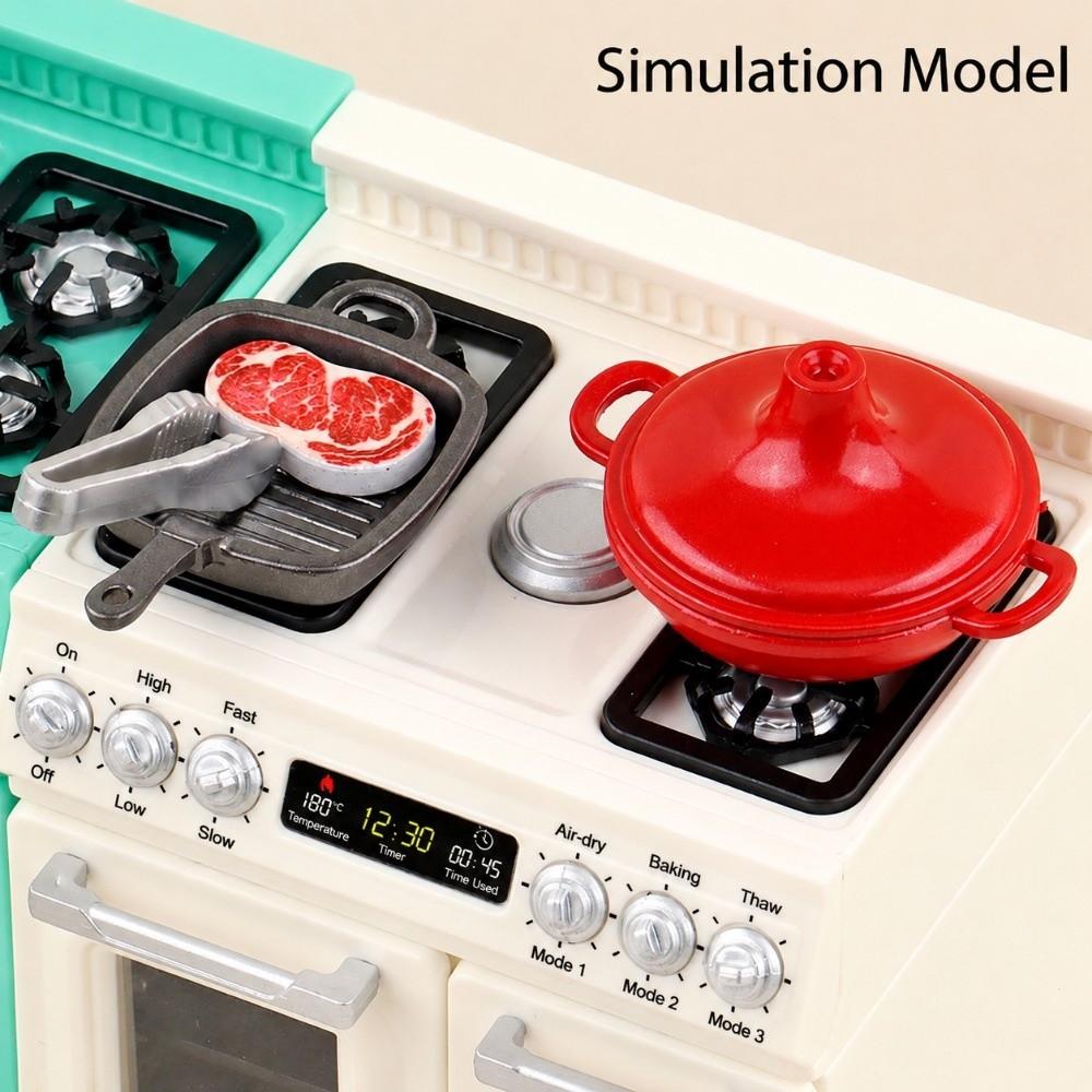 Compact Size Dollhouse Oven Kit Plastic Doll Kitchen Ware Model Playtime Fun