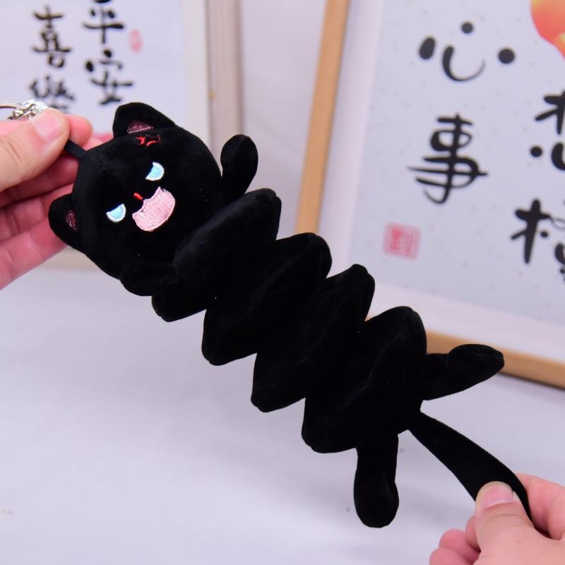 Творческий забавный весенний кот кукла вытягивать проволоку выдвижная вибрационная декомпрессионная плюшевая игрушка милый лобстер брелок собака сумка подвеска