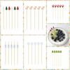 100Pcs/set Disposable Christmas Fruit Sticks Bamboo Skewer Fork Christmas Toothpicks  Dessert