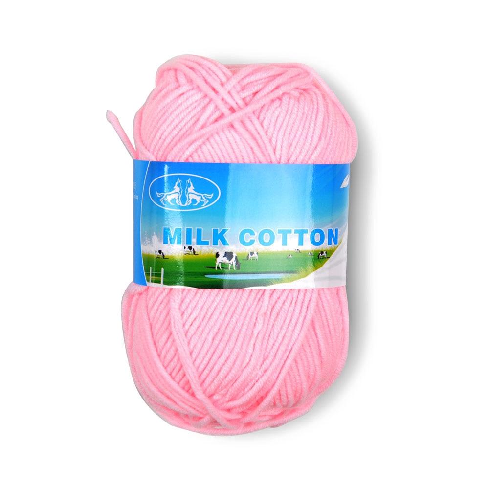 50 г/шар молочная хлопковая пряжа для вязания крючком, антипиллинговая нить высокого качества для ручного вязания для кардигана, шарфа, шапки, свитера