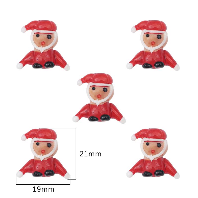 1шт ручная роспись глазурованные забавные мультяшные рождественские бусины-шармы для самостоятельного изготовления ювелирных изделий