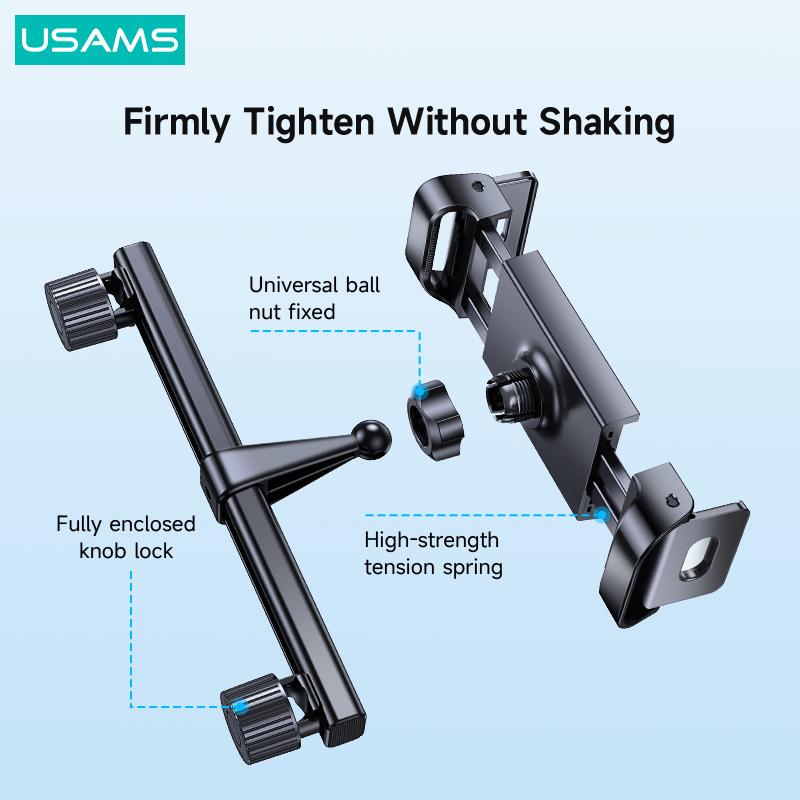 USAMS Car Back Seat Headrest Mount Holder For iPad 4.7-12.9 inch 360 Rotation Universal Tablet PC Auto Car Phone Holder Stand
