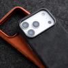 MELKCO For iPhone 17 Pro Case Compatible with MagSafe Alcantara Leather + PC Phone Cover with Metal Keys / AI Button
