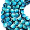 [GOLD STONE] Glowing Hateruma Blue Firefly Glass Beads, 10mm, from Hateruma Island, Okinawa