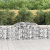 VidaXL Curved Gabion Baskets 5 Pcs 300x30x80/100 Cm Galvanized Iron, Gabion, Gabion Cage, Gabion Wall Basket, Wall 3146506