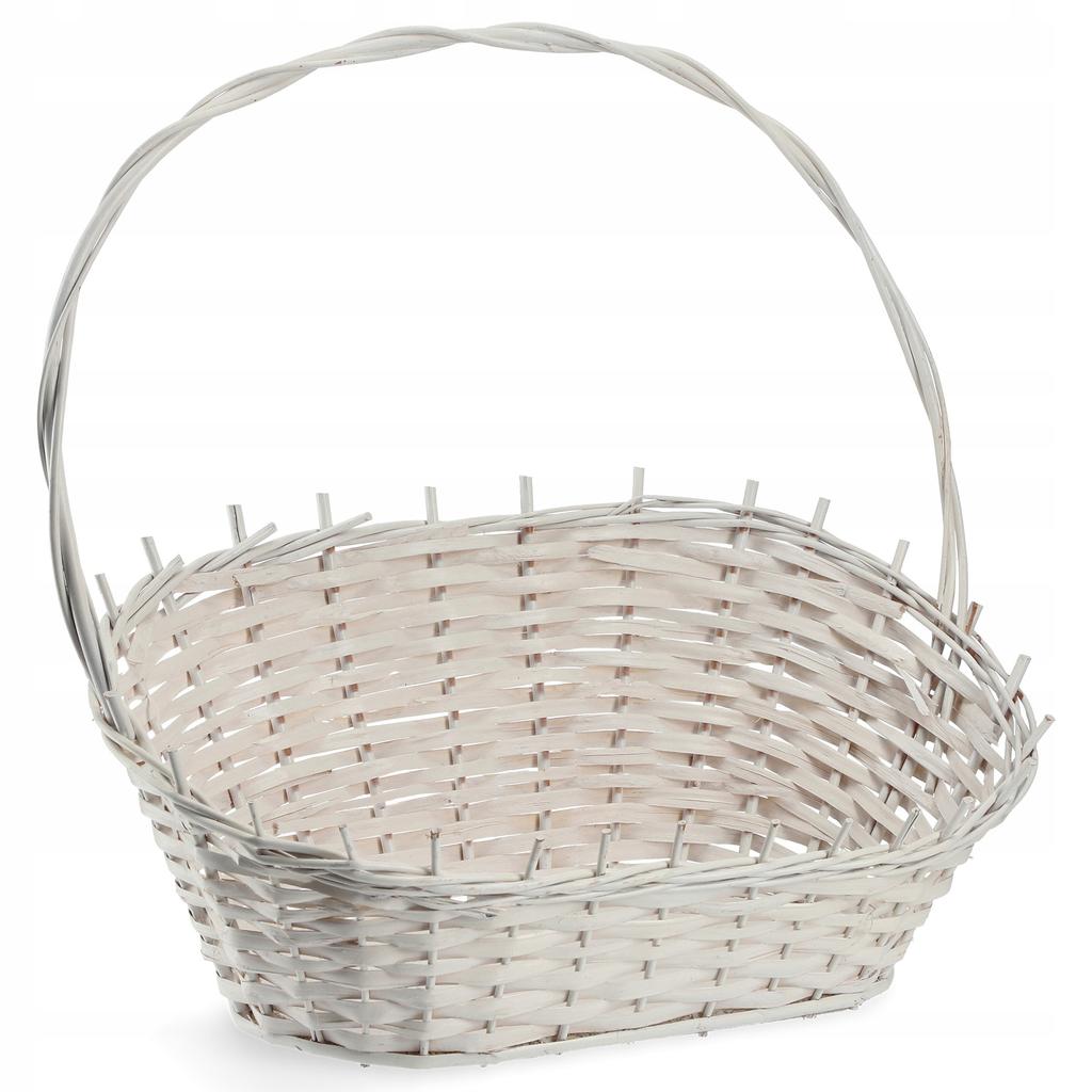 KADAX Koszyk Prezentowy Wiklinowy Kosz Biały mały