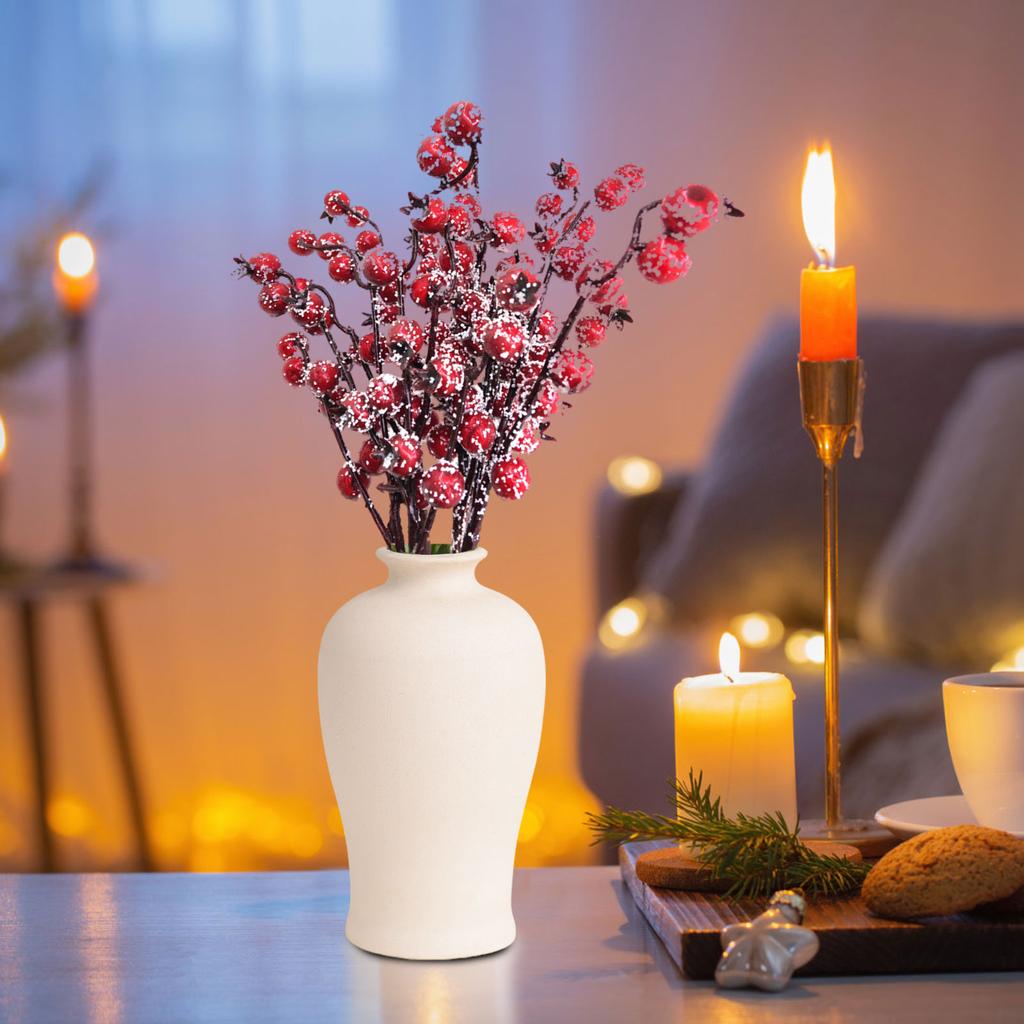 Искусственные цветы Искусственные ягоды Искусственный цветок для Рождества Нового года DIY Флористическое искусство Растение Домашнее украшение для вечеринки