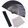 Folding Stylish Business Fan Folding Fan Case with Kagero Black [Osaka Choseido] Men's Fan, Bag, Handkerchief,