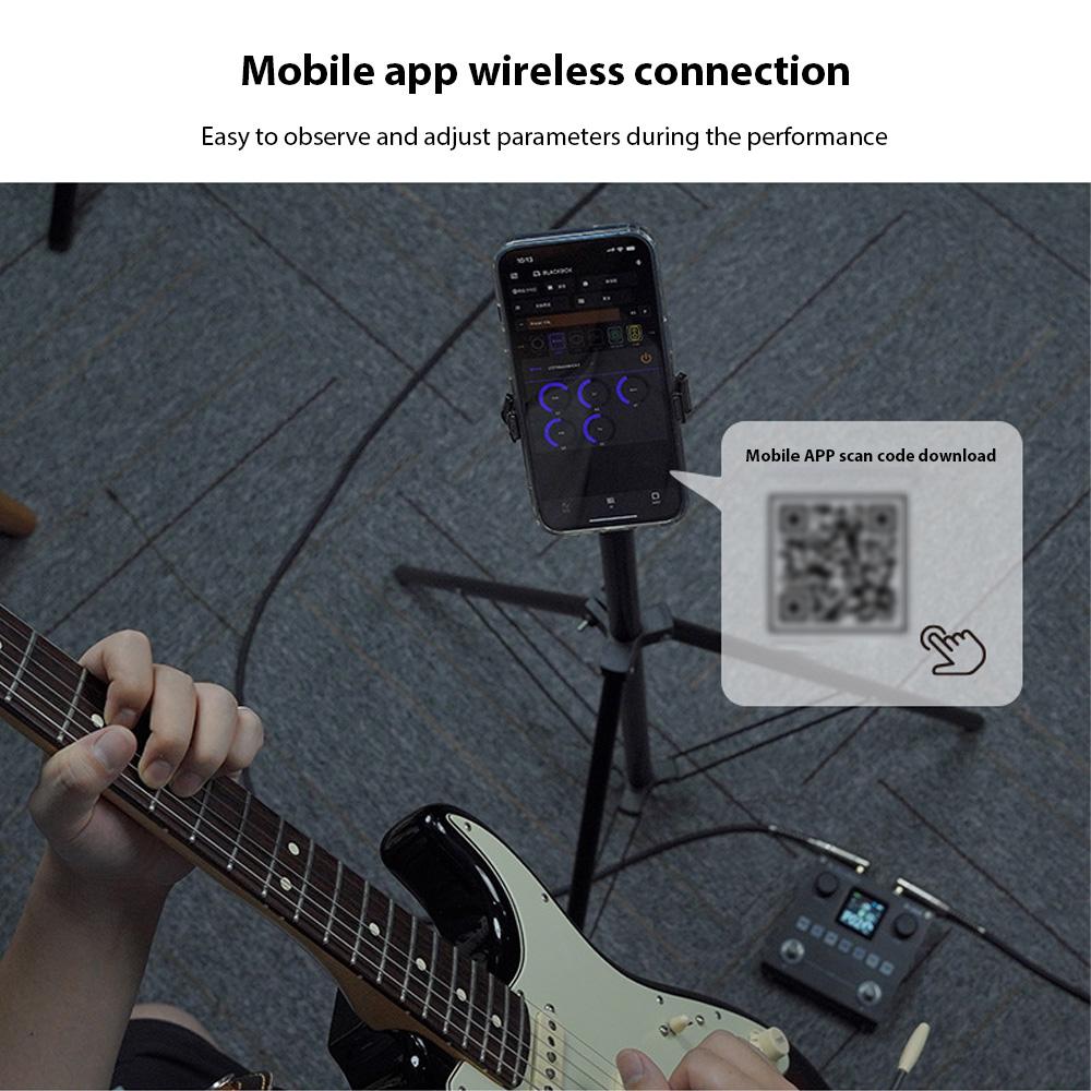 M-VAVE Guitar/Bass AMP Modeler Мультиэффектный процессор 80 редактируемых пресетов 6 модулей эффектов 3-полосный