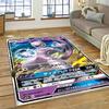 2025 New Pikachu Pokemon Gold Cards Cartoon Gift Rug Carpet for Living Room Bedroom Decor,Floor Mat Non-slip for Sofa Doormat