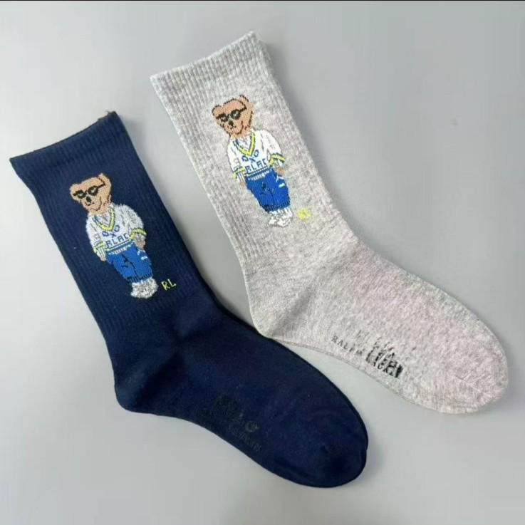 Осенне-зимние женские модные повседневные носки до середины икры с узором медведя