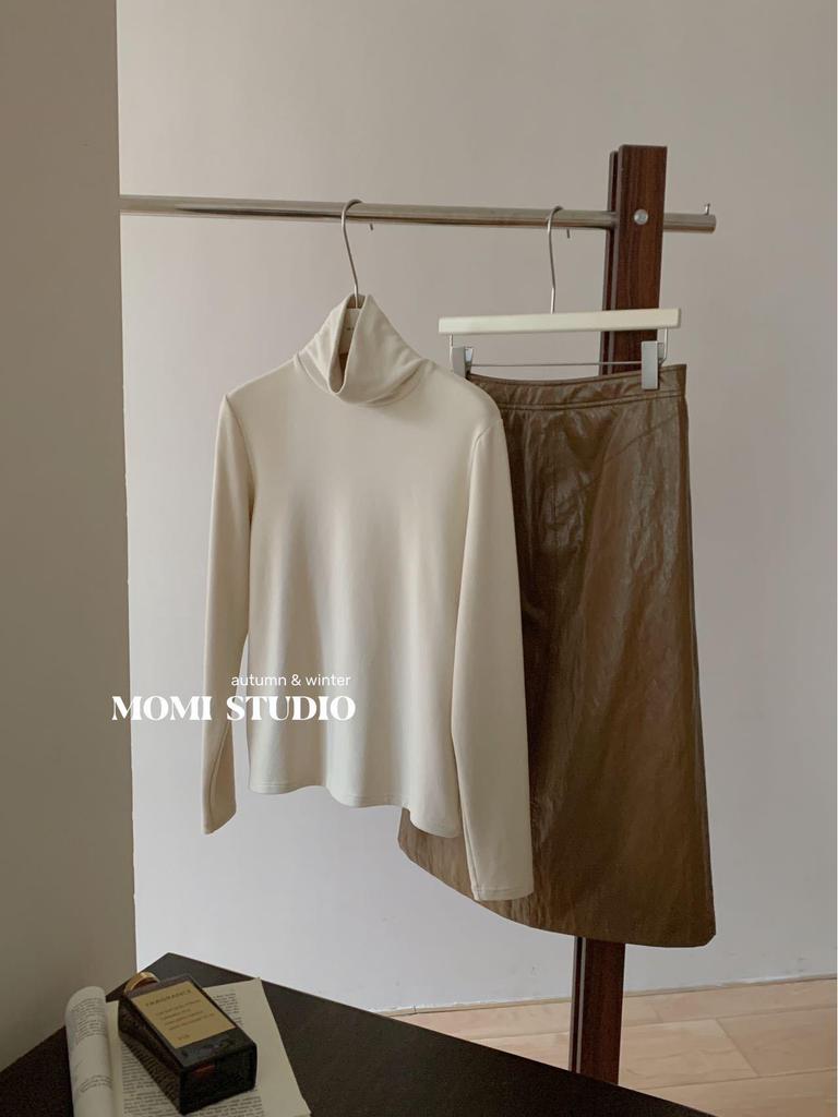 Du Xiaozhai бархатная тонкая теплая рубашка с высоким воротником для женщин - 2024 осень/зима