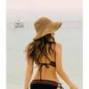 Ladies Foldable Fashion Sun Hat  Holiday Beach Sun Hat Floppy Straw Brimmed Cap