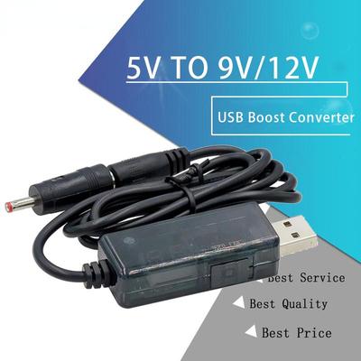 USB повышающий преобразователь постоянного тока от 5 В до 9 В 12 В USB повышающий преобразователь кабель + разъем 3,5x1,35 мм для источника питания/зарядного устройства/преобразователя питания
