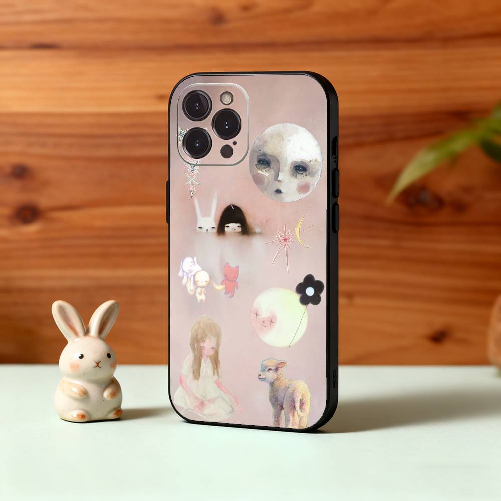 A-Art E-Essay-A-Aya T-Takano Чехол для телефона iPhone17 16 15 14 13 12 11 Pro Max Plus, 5G Мягкий черный чехол