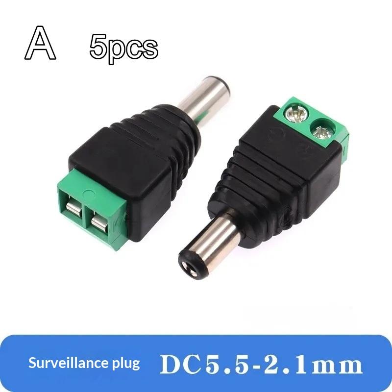 No Soldering Required Male Female CCTV Monitoring Video Cable Plug Connector for Home Indoor Surveillance Cabling
