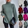 Turtleneck Y2k Kintted Sweater Women Split Crochet Jumper Girl Pullover Spring Autumn Winter Thick Sueter Work Jumpers