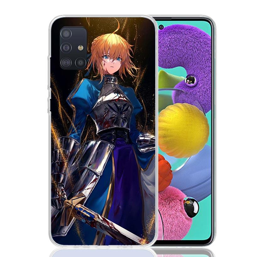 Чехол для телефона Fate Zero Stay Night Saber для Samsung Galaxy A52 A32 A22 A12 A02S A50S A30S A51 A31 AA71 Note 20 Ultra 10 S10 Plus G