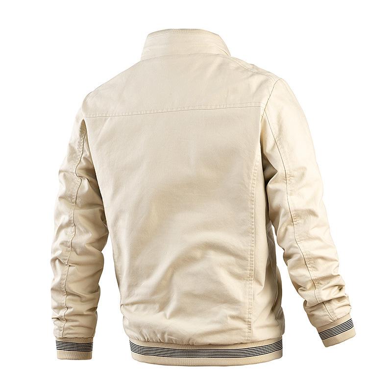 Pure Cotton Washed Jacket Men's Casual Men's Jacket Men's Large Size European and American Baseball Uniform