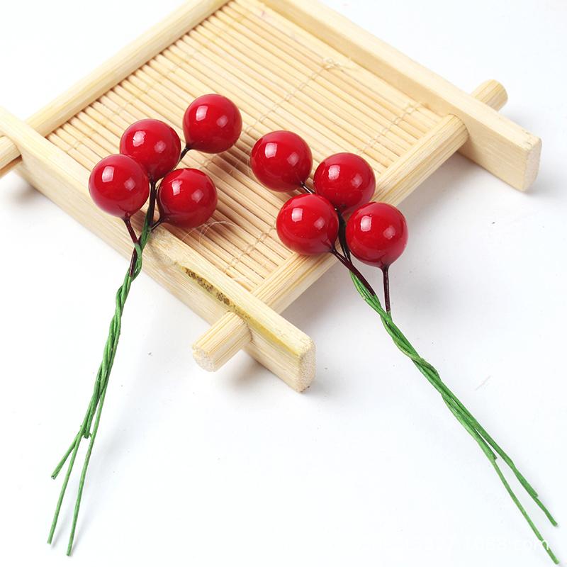 Рождественские маленькие ягоды вишни DIY маленькие ягоды 100 шт. свадебные принадлежности украшения мини тычинки цветы аксессуары