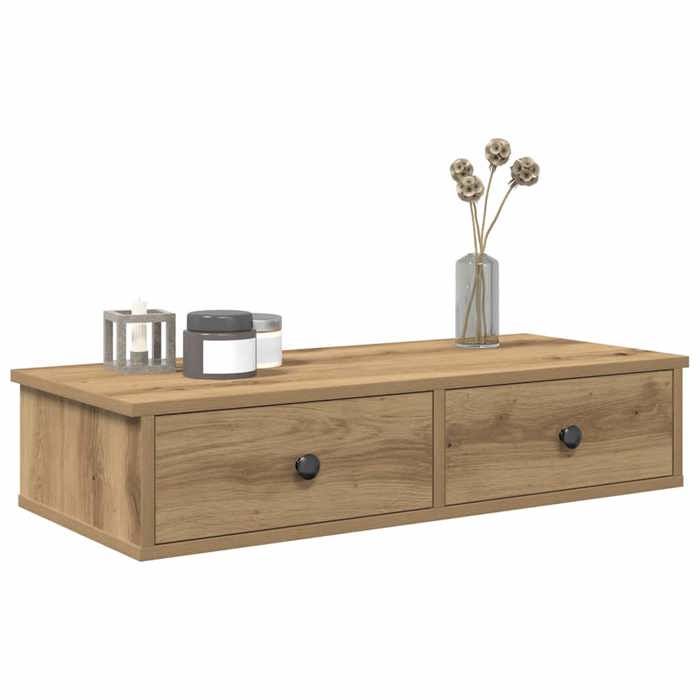 VidaXL Wall Shelf with Drawers Artisan Oak Engineered Wood 859958