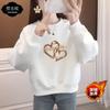 Women's Sweatshirt Autumn and Winter New Style Stitching Fashion Printed Long-sleeved Loose Round Neck Pullover Top