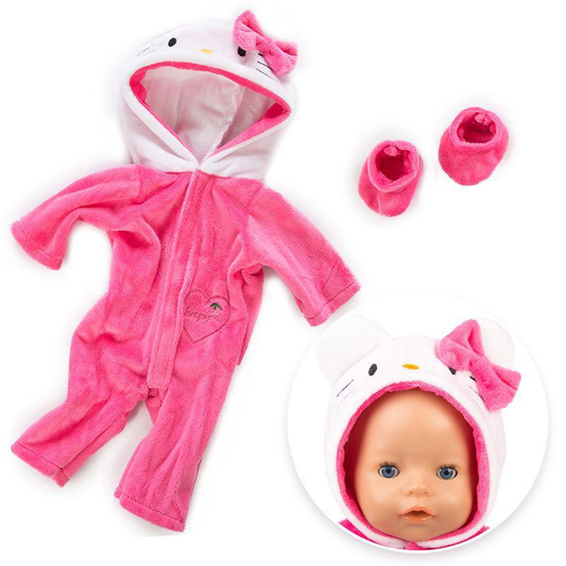 1Pc Cute 43Cm Dolls New Baby Doll Clothes Accessories Reborn Doll Plush Jumpsuit
