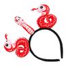 Festival Snake Headband for Chinese New Year Celebrations Adjustable 3D Snake Hairhoop for Adults and Kids All Age