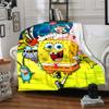 Spongebob Friends Adventure Flannel Blanket Super Soft Warm Cozy Blanket For Sofa Bed Office Travel Allseason Home Decor Gift