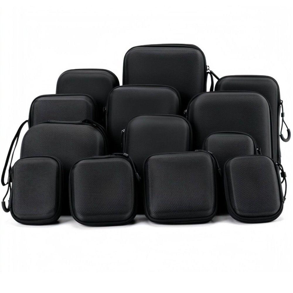 Durable Hard Shell EVA Storage Box Mini Black Pouch Carrying Bag Portable Small Bag Digital Accessories