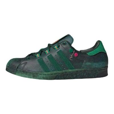 Оригинальные Han Meilin X Superstar 80S Кроссовки с низким верхом из змеиной кожи Унисекс Кроссовки Зеленые ID4382