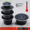 Round Black Disposable Lunch/Soup Box with Lid - Thickened, Leak-Proof, for Takeaway Meals (Free Shipping)