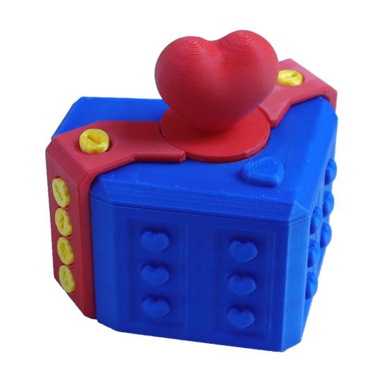 Подарочная коробка на День святого Валентина Раздражающая подарочная коробка с винтами 3D-печатная головоломка-игрушка для розыгрыша Раздражающая подарочная коробка в виде сердца для любимых
