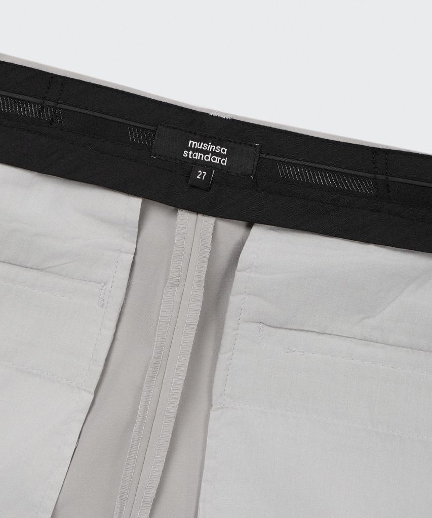 MUSINSA STANDARD WOMAN [Cooltandard] Women'S Semi-Balloon Hidden Banding Slacks [Light Gray]