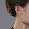 Серьги-гвоздики из чистого серебра S999, женские серьги-гвоздики для прокола ушей, высококачественные серьги в виде витой линии