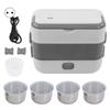 200W Electric Lunch Box Double Layer Heated Lunch Boxes Portable Food Warmer for Car Home and Work