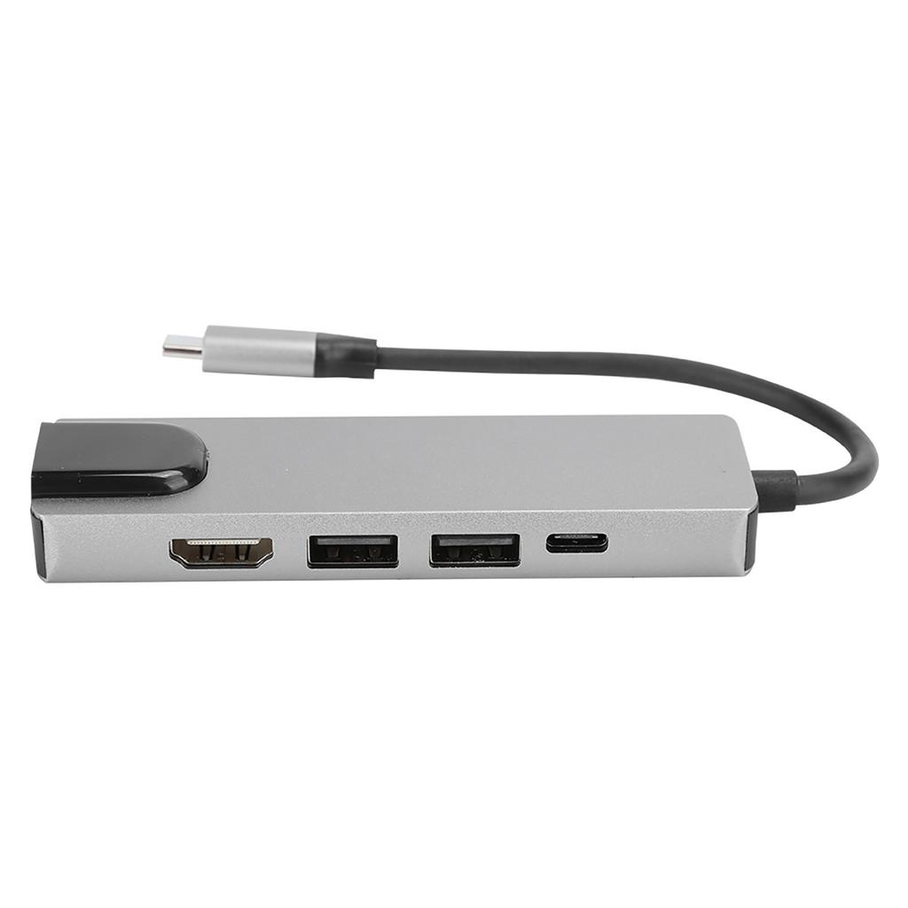 5 in 1 TypeC Hub to Hdmi Adapter 4K TypeC to Gigabit Ethernet RJ45 Expansion Port