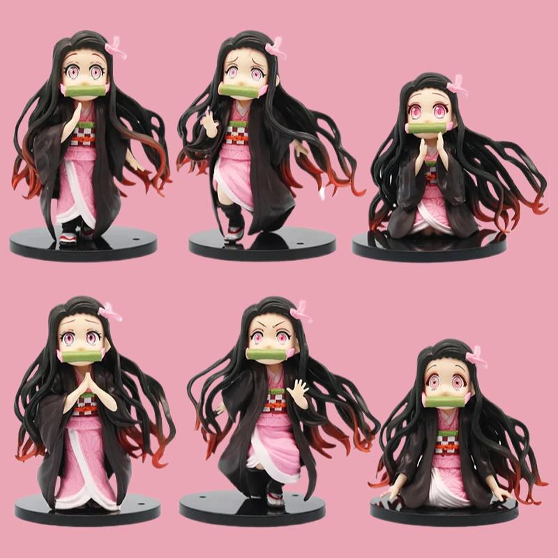 Аниме Demon Slayer Kimetsu no Yaiba фигурка Камадо Танджиро фигурка Agatsuma Zenitsu Nezuko Warrior ПВХ модель игрушки