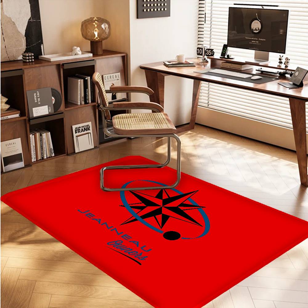 J-JEANNEAU logo Hallway Carpet Washable Non-Slip Living Room Sofa Chairs Area Mat Kitchen Doormat Area Rug