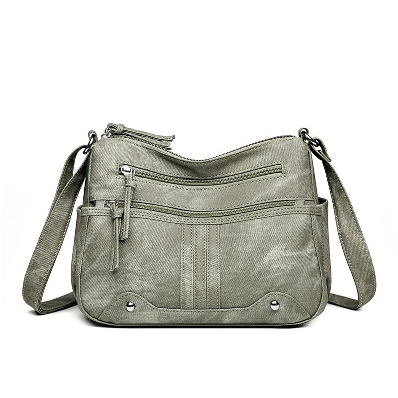 Женская легкая сумка кроссбоди с несколькими отделениями и регулируемым ремешком, повседневная наплечная сумка