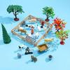 42Pcs Farm Animal Toy Set Plastic Farm Animal Figurines Tractor Fence Toy Farm Playset Educational Learning Toy Gift