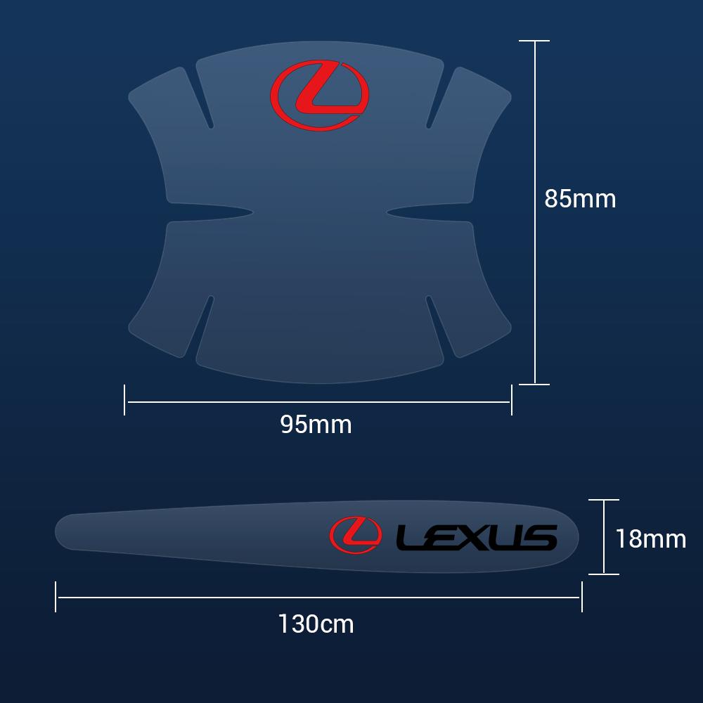 FDM2 4/8Pcs Car Body Door Handle Cup Transparent Protection Emblem Stickers For Lexus F sport CT200h IS RX GX NX UX LX ES RC GS GC LS
